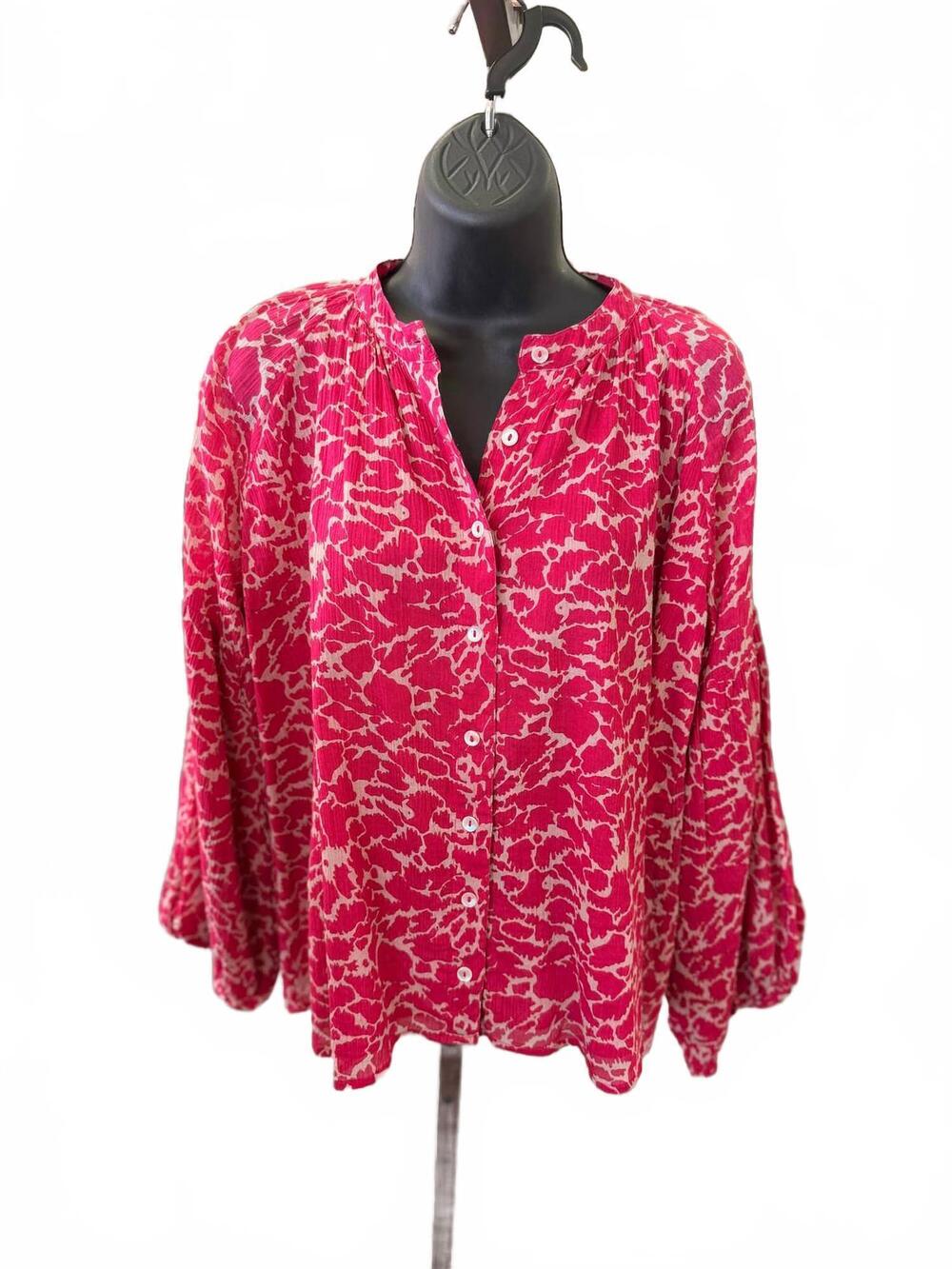 NEW OLIVIA JAMES THE LABEL women's lennox top in fuchsia